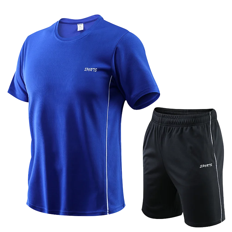 ใ M-5XL ใ Summer quick drying loose fit oversized men\'s and women\'s sportswear breathable short sleeved T-shirt shorts two-piece