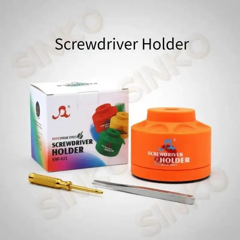 360° Rotating Screwdriver Organizer Box, Strong Magnetic Base 15 Slot Storage Rack Multifunctional for Drone Camera Keyboard