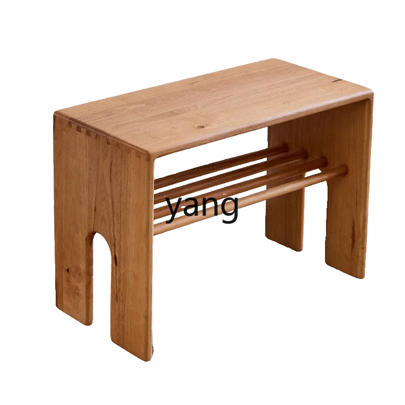 LTT solid wood shoe change stool household door shoe cabinet sitting stool simple entrance entrance shoe stool