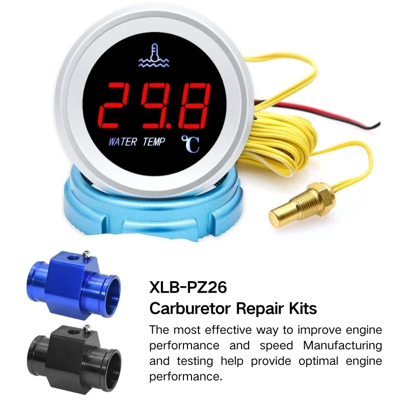 16/18/20/22/26/28/30/32/34/36/38/40MM Water Temp Gauge Radiator Sensor Joint Pipe Hose Water Temperature Adapter For Motorcycle