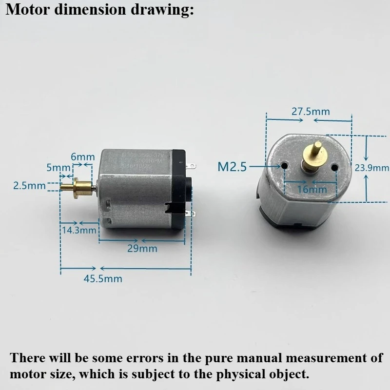 1PCS D360 DC Motor 2.4V3.0V Oaks Electric Hair Clipper Cordos Hair Clipper Wool Clipper Pet Shaver