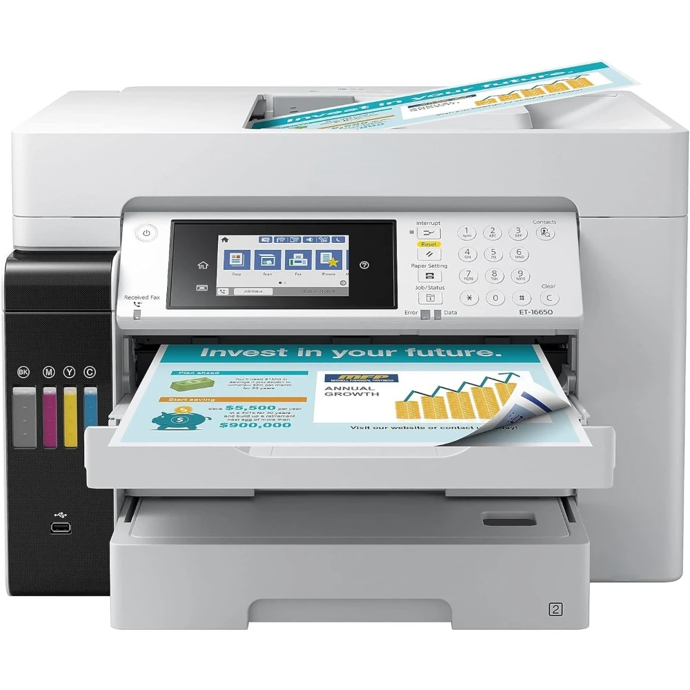 EcoTank Pro ET-16650 Wireless Wide-Format Color All-in-One Supertank Printer with Scanner, Copier, Fax and Ethernet