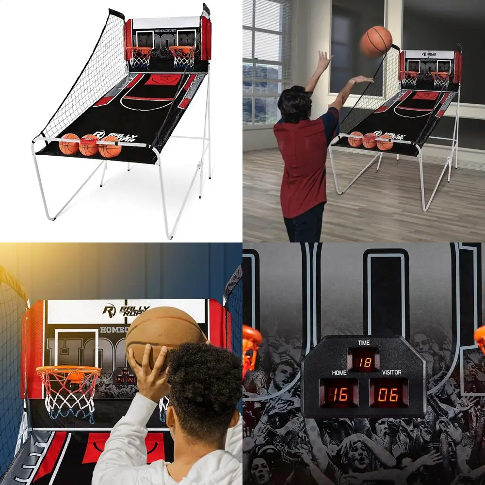 jogo de arcade de basquete interno para dois com fósforos pré-conjunto e scoreboard digital