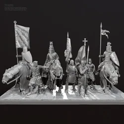 38mm 50mm Resin model kits figure  colorless and self-assembled（3D Printing ) Medieval Soldier TD-6294/3D