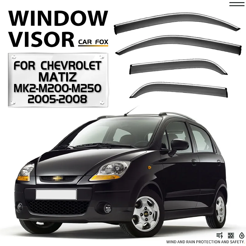 

For Chevrolet Matiz 1998-2008 Car Window Visor Awning Shelters Windshield Side Window Rain Sun Shade Accessories Car Styling