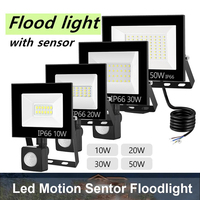 LED Flood Light with Motion Sensor Outdoor Lighting 100W 50W Waterproof Reflector Floodlight Lamp LED Spotlight Garden Garage