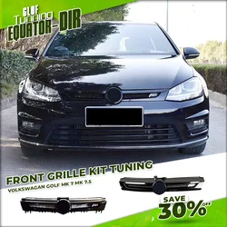 Equator For VW Golf 7 Rline GTI R 2013-2016 MK7 MK7.5 Golf  Body kit Airntake Grille Carbon Fiber Car Front Bumper With Logo ABT