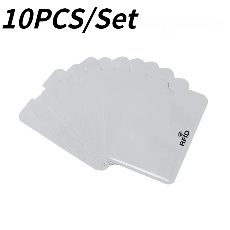 10Pcs RFID Blocking Card Sleeves Anti Skimming Credit ID Card Protector Wallet Accessories