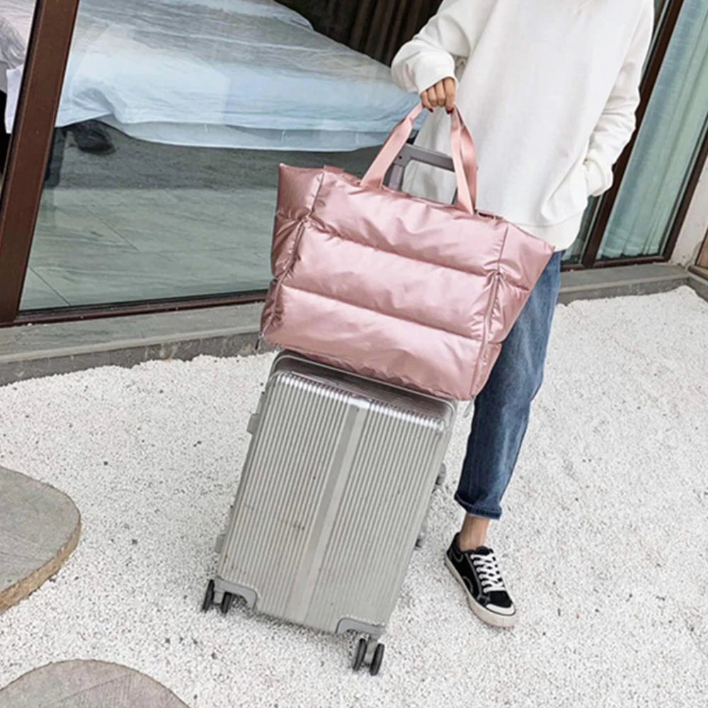 High Quality Nylon Women Gym Bag Large Capacity Waterproof Tote Bag Wet and Dry Separation Soft Shoulder Bag Unisex