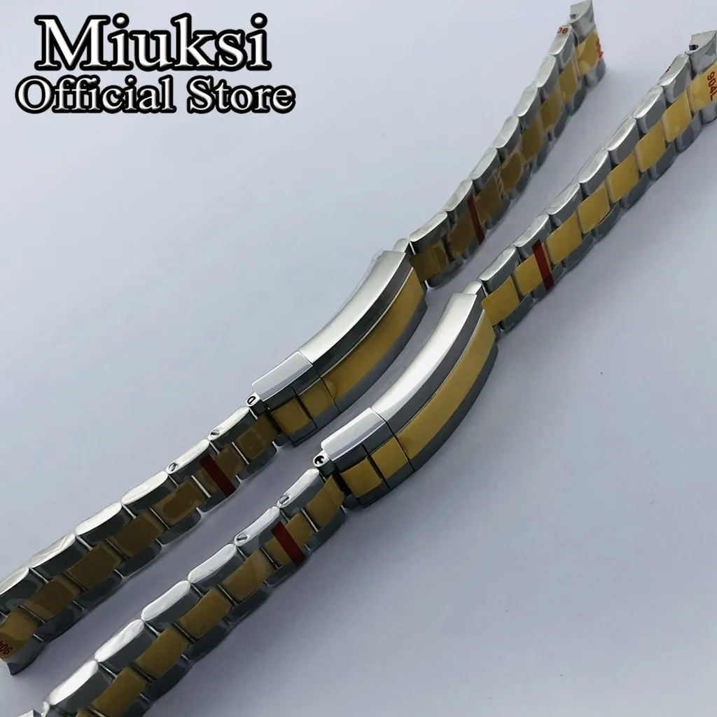 Miuksi 20mm 904L stainless steel bracelet watch band folding buckle fit miuksi 36mm 39mm 40mm case strap