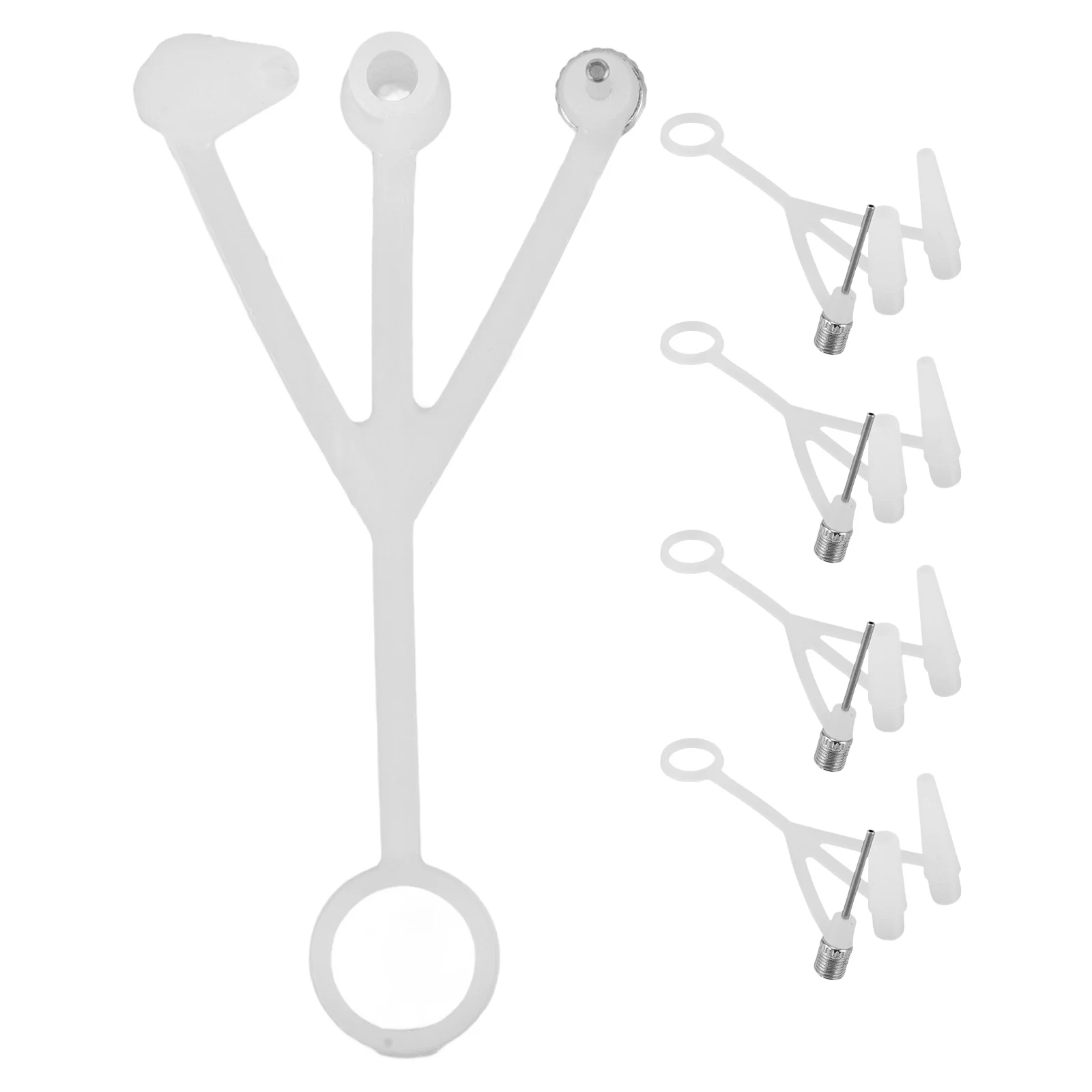 

5 Pcs Balloon Needle Air for Balls Pump Inflation Needles Pumps Basketball Sports PVC Engineering Plastics Steel Football Metal