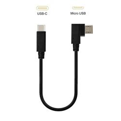 Angled USB C to Micro USB Cable Short USB Type C to Micro USB OTG power Sync cable USB-C to Micro USB for Samsung XiaoMi Huawei