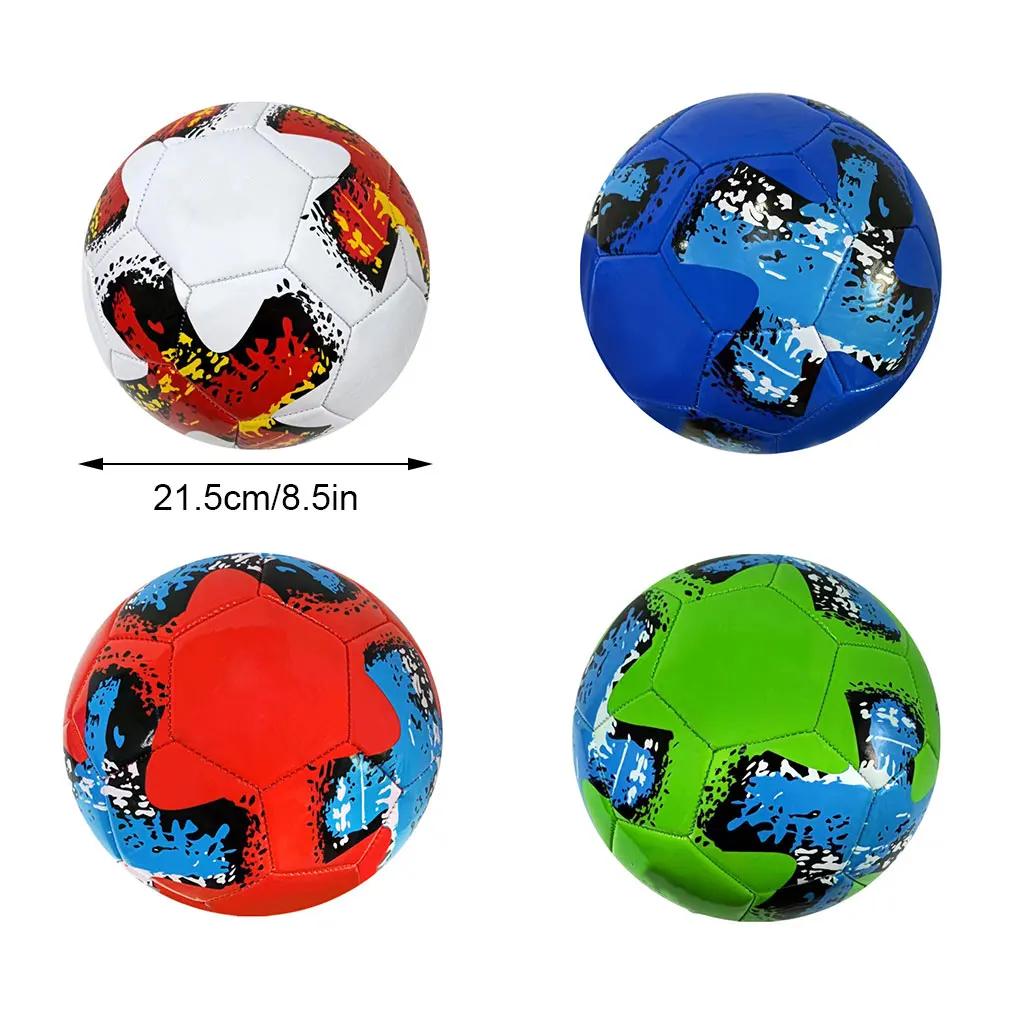 Kickoff Ready Football Training PU Soccer Ball Size 5 Soft PVC Cover For Smooth Handling Outdoor