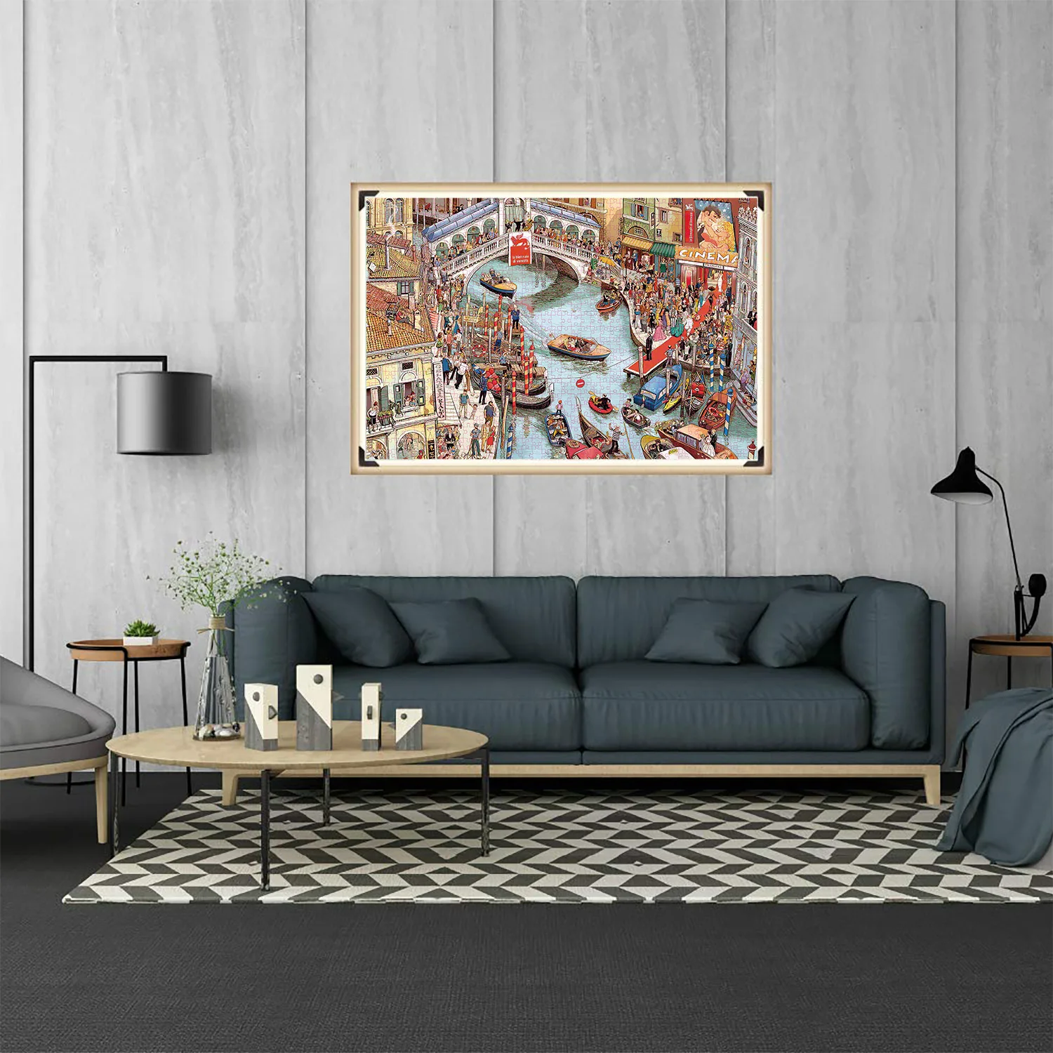 1000 Pieces Venice Painting Jigsaw Puzzle Home Decor Adults Puzzle Games Family Fun Floor Puzzles Educational Toys for Kids