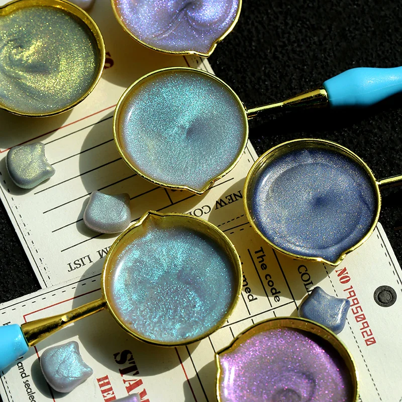 حبيبات شمع ورنيش/شمع ورنيش برأس قطة ملون أورورا/يستخدم لأختام الختم المصنوعة يدويًا/غلق مغلف رسالة دعوة #2