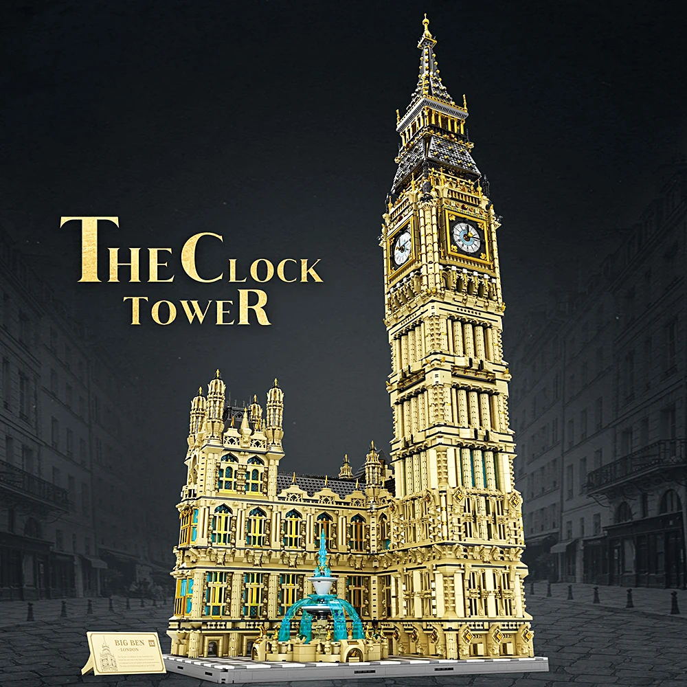 

Европейский городской пейзаж: Конструктор «Биг-Бен» — Детализированная модель для сложной сборки, большие игрушки, рождественские подарки для декора, 13825 деталей