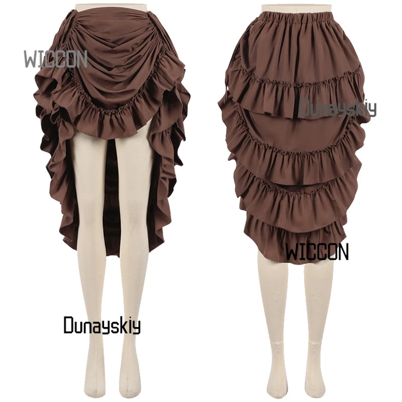 2025 코르셋 해적 스커트 - 할로윈 및 크리스마스를위한 분리형 검 벨트 잭 스패로우 코스프레가있는 바로크 레이스 업 미니 스커트