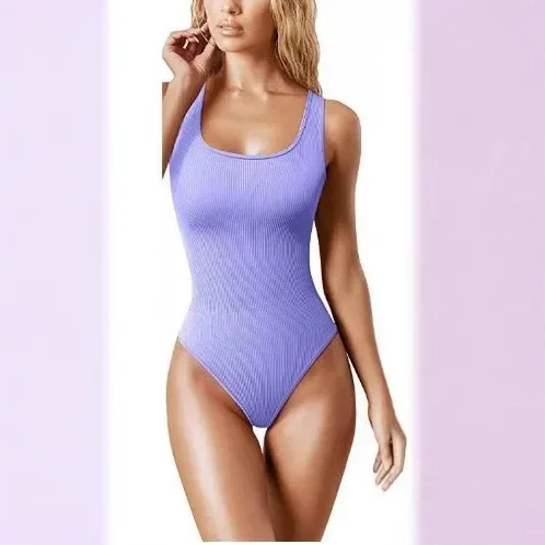 2025 Body sin mangas con cuello en U para mujer