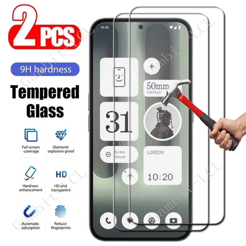 2PCS For Nothing CMF Phone 1 Phone (2a) Plus (2) (1) CMFPhone1 Phone1 Phone2a Phone2 Screen Protection Tempered Glass Film