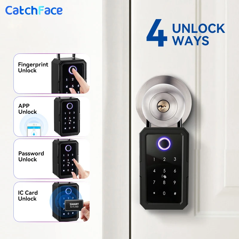 Outdoor Waterproof Safe Security Intelligent Password Storage Lock Tuya or TTLock APP Key Box Anti-theft box