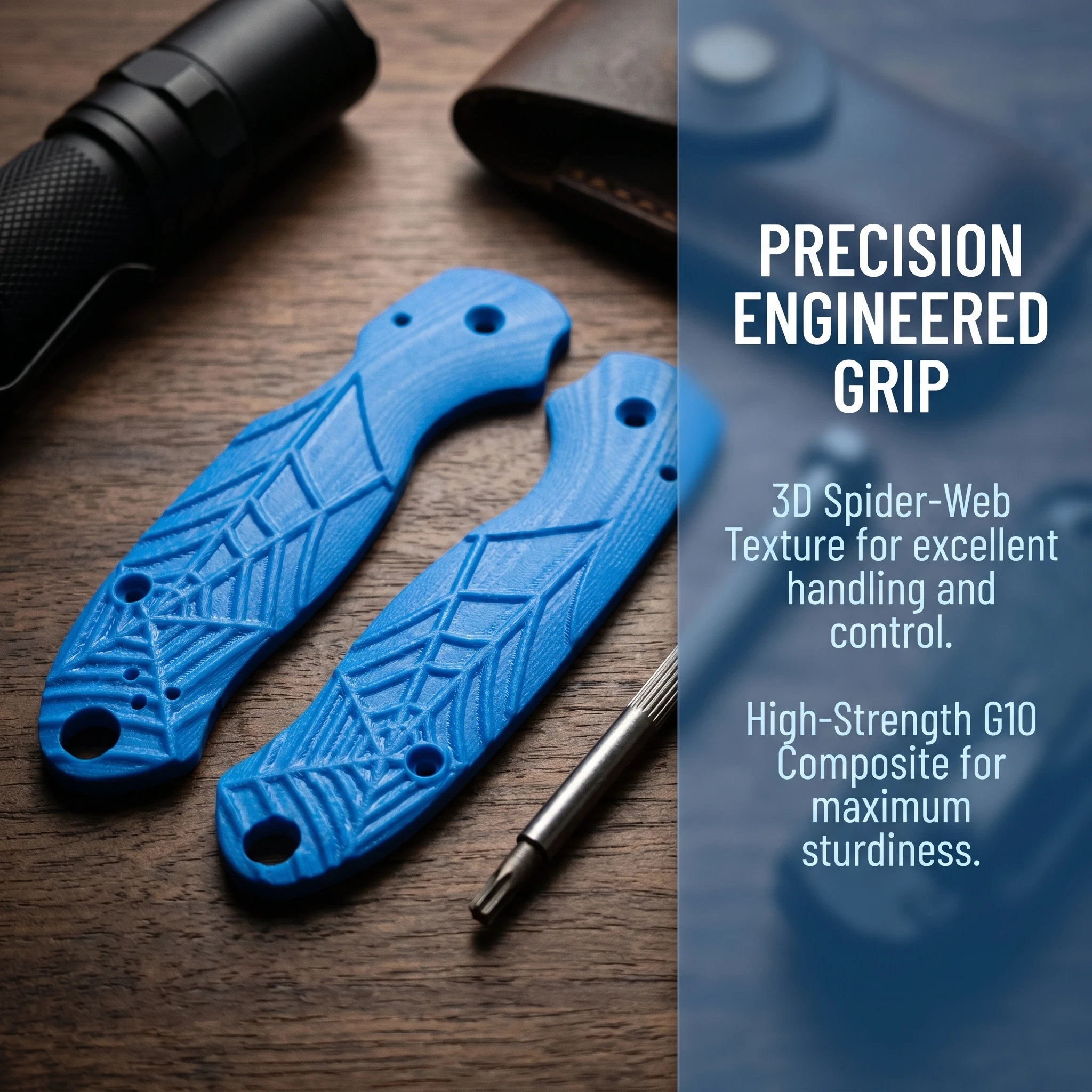1 Pair G10 Handle Scales for C81 Folding Knives - Lightweight Replacement Parts, CNC Machined DIY Replacement Kit with Screws