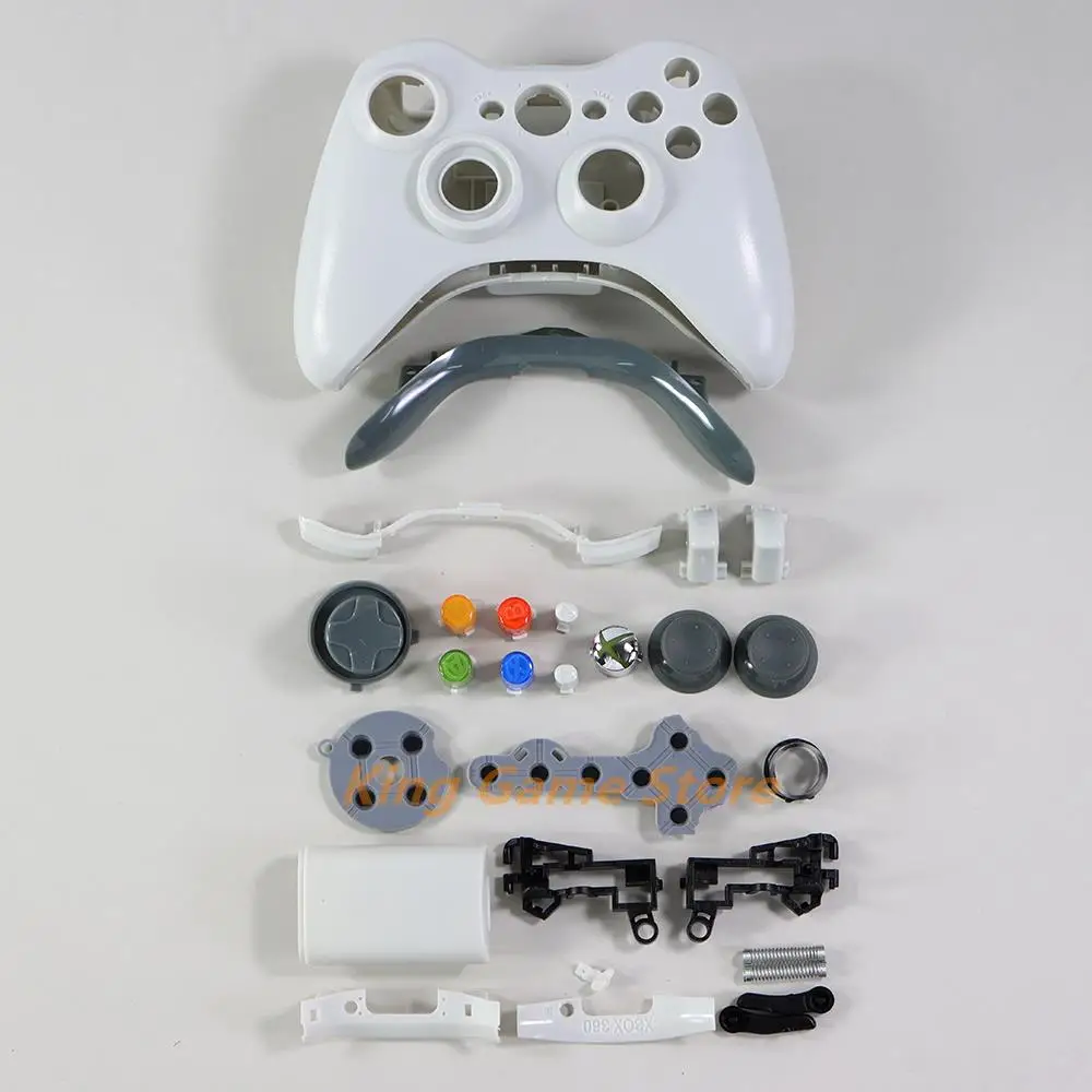 12sets/lot Replacement For Xbox 360 Controller Wireless Full Housing Shell Cover For Xbox 360 With Buttons Accessories