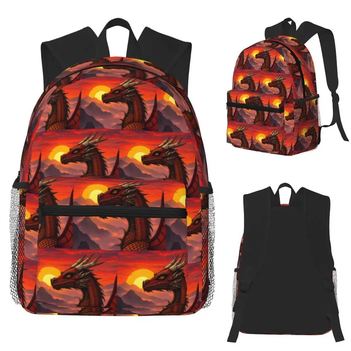 

Студенческий рюкзак Dragon At Sunset, школьная сумка, походный дорожный рюкзак для мужчин и женщин, сумки на плечо