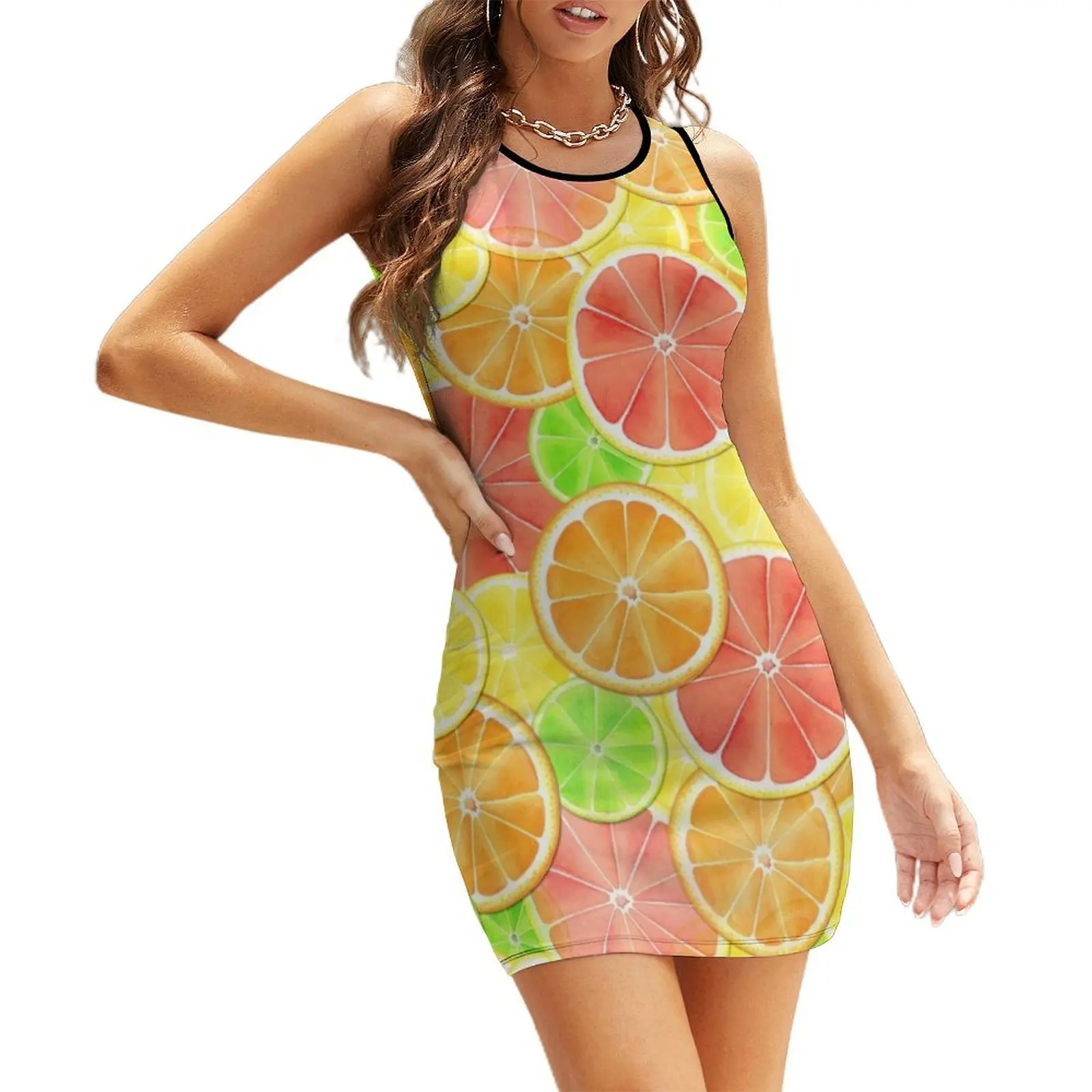 

Citrus Delight Sleeveless Sundress dresses for official occasions dress women summer women's dresses luxury dresses for prom