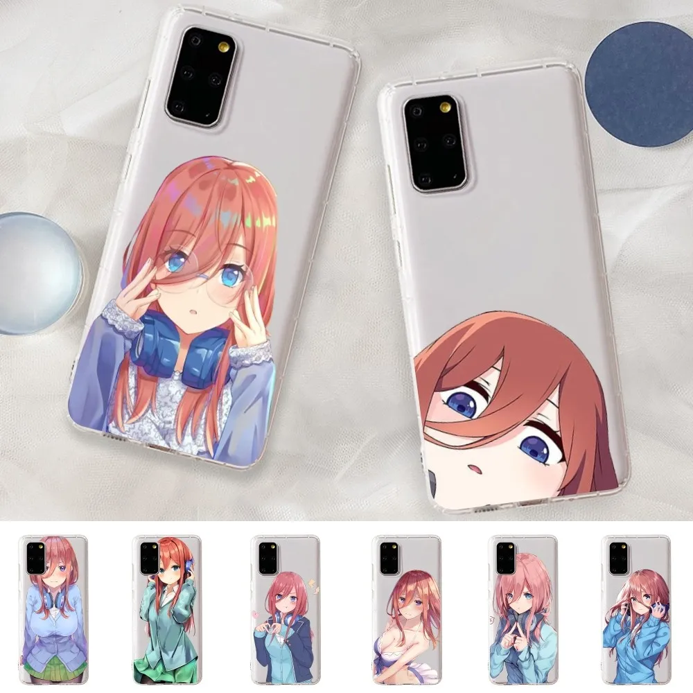 Anime Nakano miku Phone Case for Samsung A12 21 30 31 51 52 70 71 for Redmi8 9 10 for Honor10 70 50 Clear Case