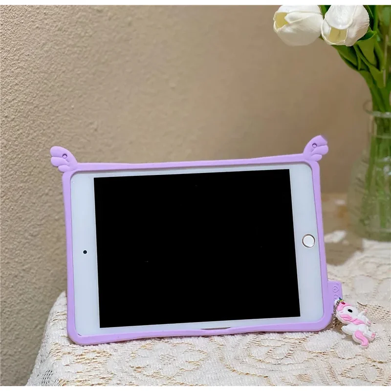 Custodia in silicone con simpatico unicorno per Apple iPad Pro 10.2in 2020 mini 4 5 6 per iPad 2 3 4 cover per bambini ragazze ragazzi