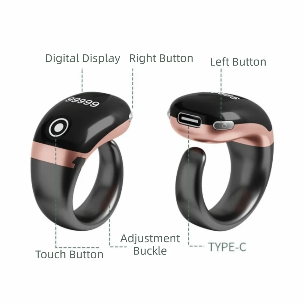 Removable Marker Digital Tally Counter Touch Control Three-speed Adjustable Point Marker Type-C Charging OLED Display