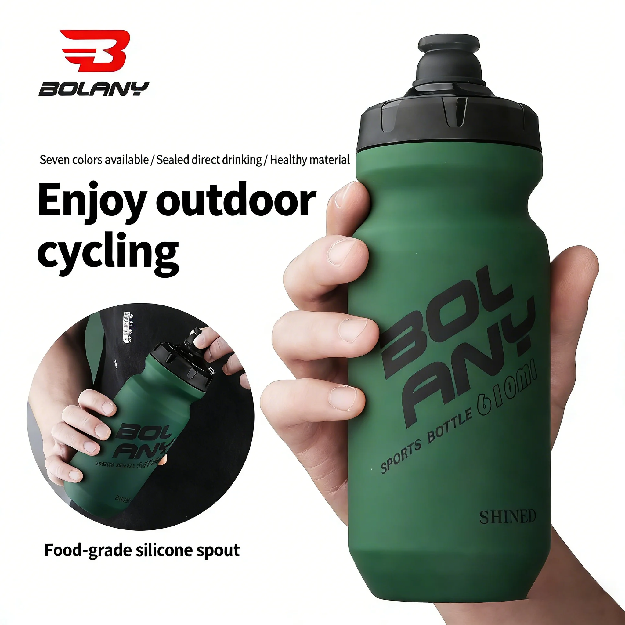 

Bolany Bicycle Water Bottle 610ML PP5 Lightweight Outdoor Sports Portable Cycling Kettle Mountain Road Bike Parts