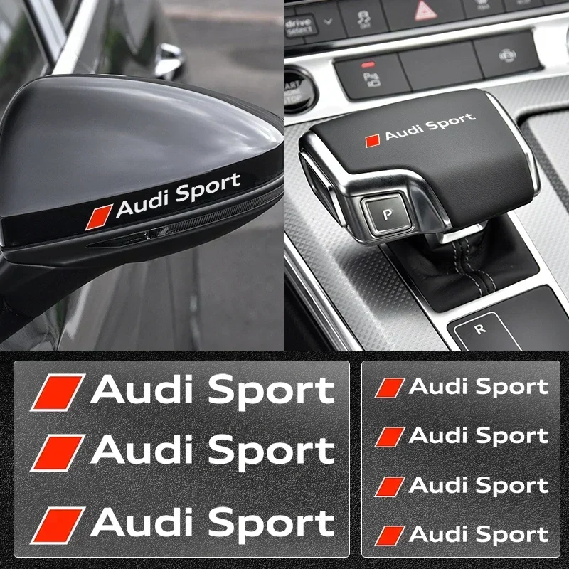 

Car Door Handle Sticker Rearview Mirror Protective Decal Stickers For Audi Sport A4 R8 S1 S3 S4 S5 S6 S7 S8 SQ2 SQ5 SQ7 SQ8 TTS