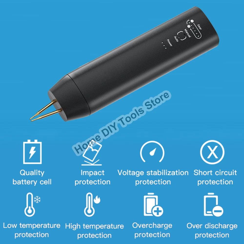 Imagem -04 - Diy Handheld Spot Welder 11 Engrenagem Ajustável Portátil Máquina de Solda a Ponto para 18650 Lithium Battery Welding Repair Tool