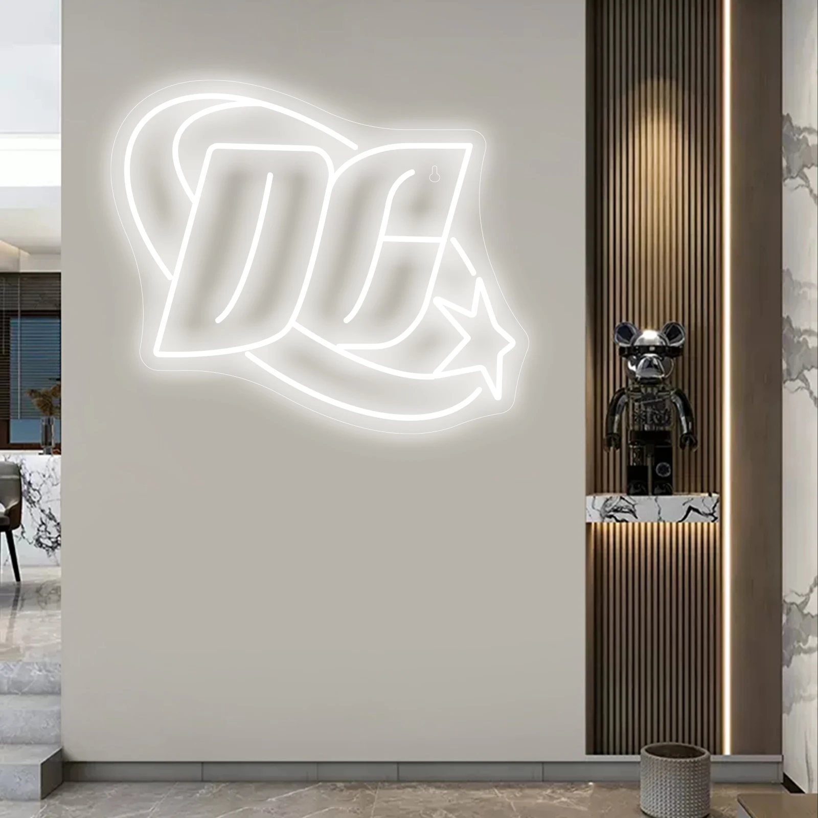 DC Comic Logo Neon Signs for Wall Deocr, Dimmable Room Decoration, Home Bedroom Bar Party Club, USB Lamp, Gift for ForLovers