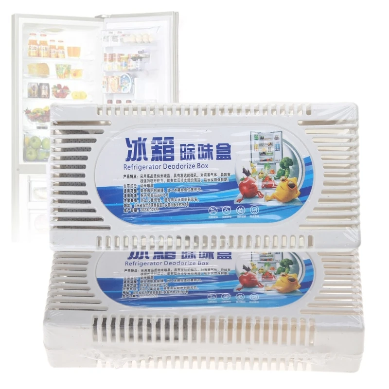 F92B 2 Box Refrigerator Air Purifier Bamboo Charcoal Activated Carbon Box Odour Absor
