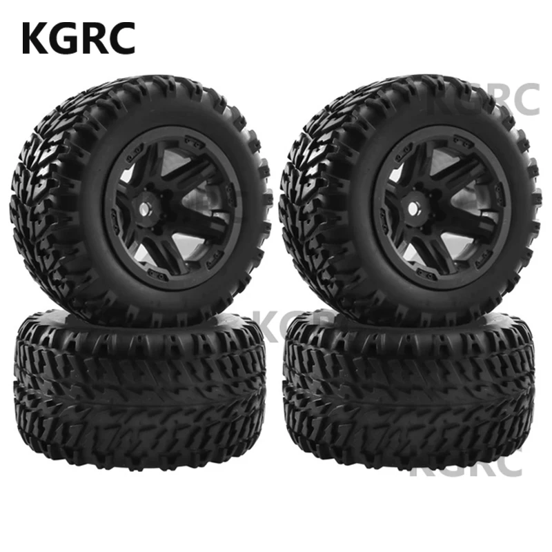 

1/16 MJX Hyper Go H16 16207 16208 16209 16210 4pcs 104mm Rubber Wheel Tire Tyre 12mm Hex 1:16 RC Car Upgrade Parts