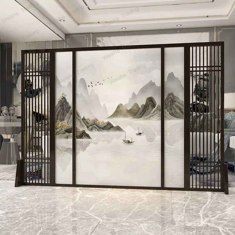 New Chinese screen partition, living room entrance entrance, office, tea room, blocking movement
