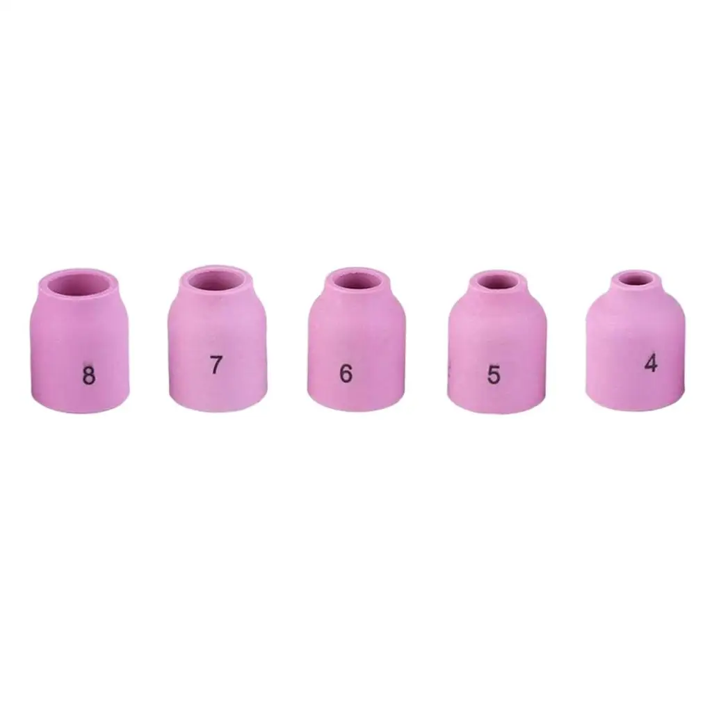 

TIG Welding Torch Parts Alumina Ceramic Cups Nozzle 5pcs Purple for WP-9 20 22 24 25 Glass Cup