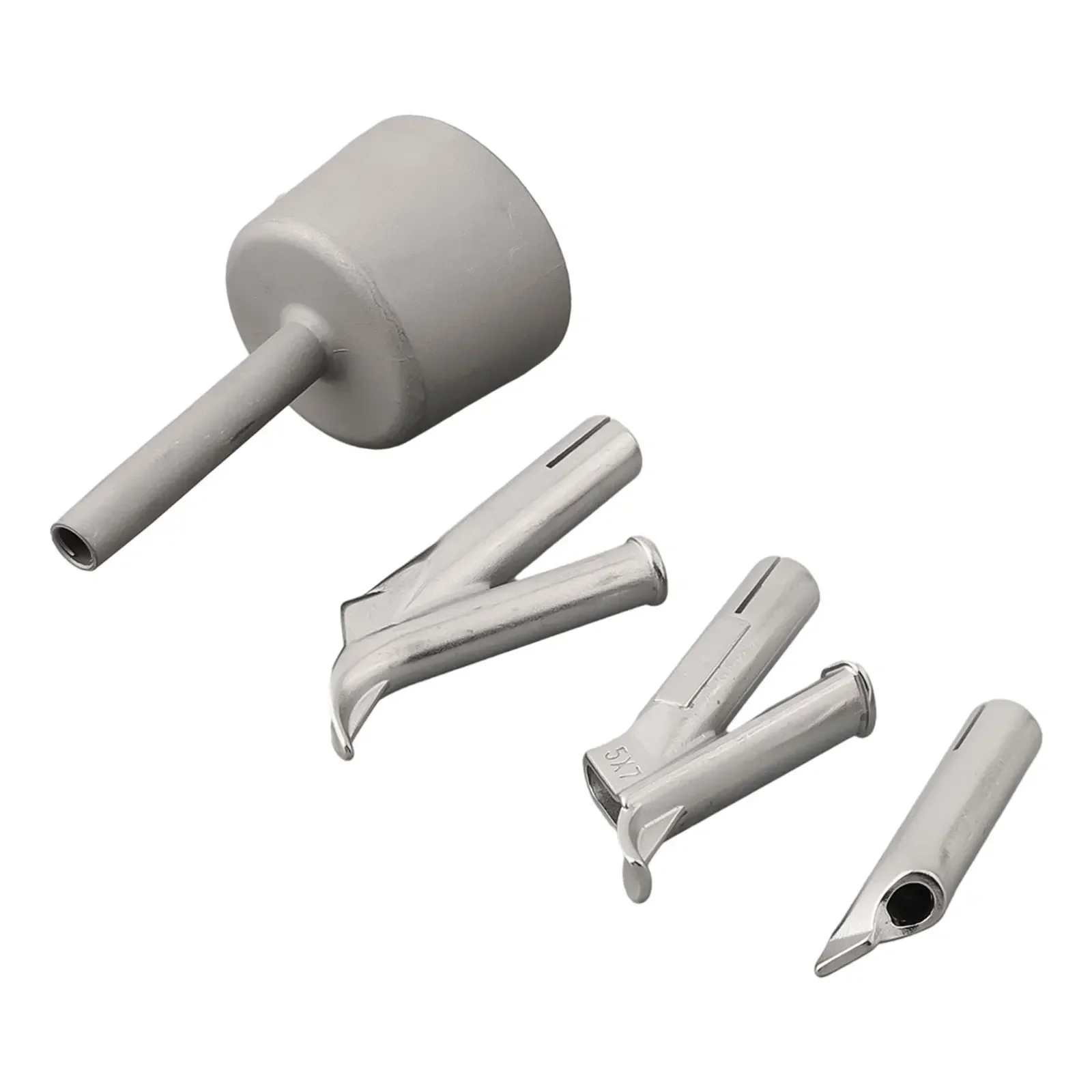4pcs/set 5mm Standard Nozzle Titanium Alloy Tacking Nozzle Speed Welding Nozzle Round/Triangular For Welding PVC Plastic Sheet