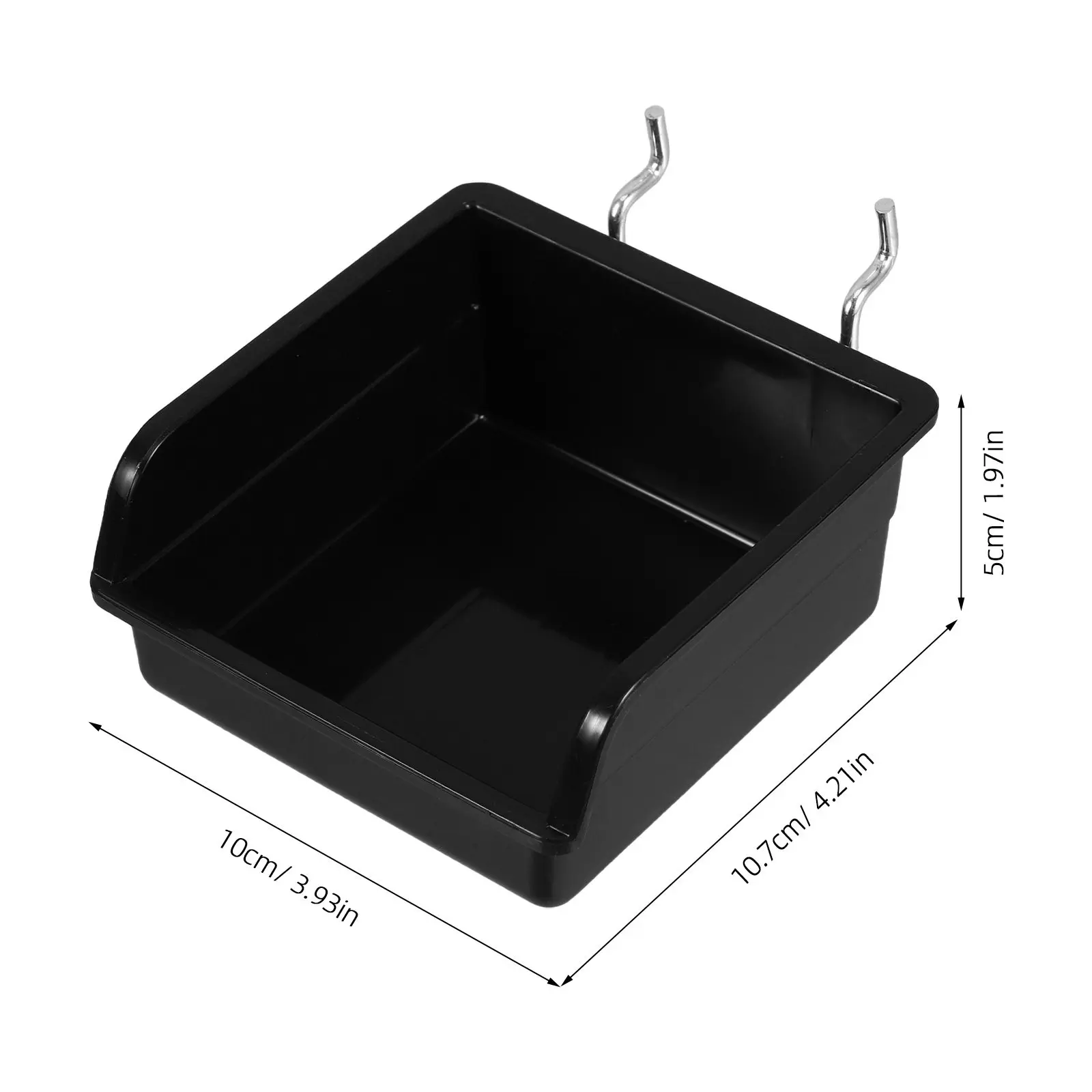 3Pcs Pegboard Storage Bin Thickened Square Hole Antistatic Organizer Box for Garage Workshop Office Hardware Accessories Nuts