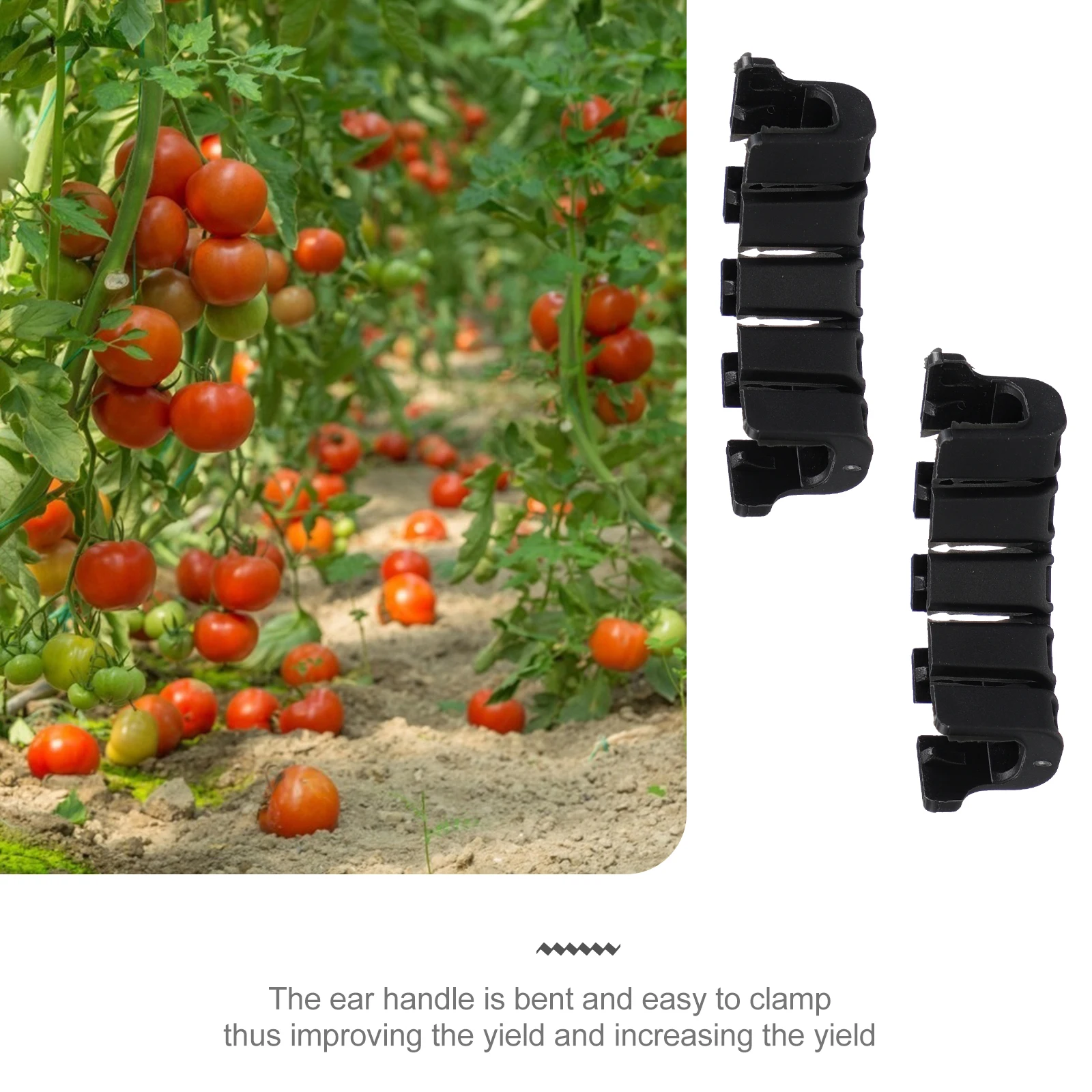 

100 Pcs Tomato Clip Plant Support Reusable Plastic Vine Gardening Tool Bending Branch Cage Trellis Twig Clamps