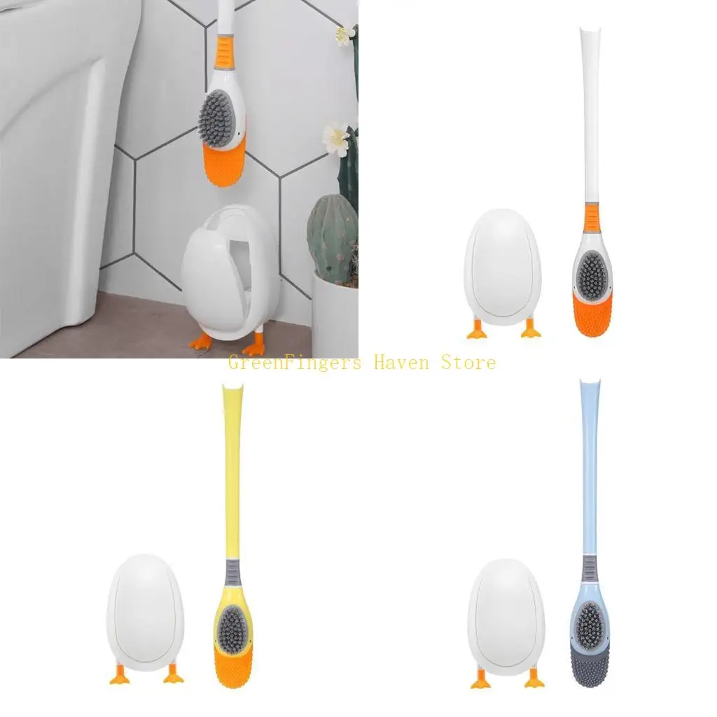 

F68D Duck Toilet Brush and Holder Toilet Scrubber for Toilet Cleaning