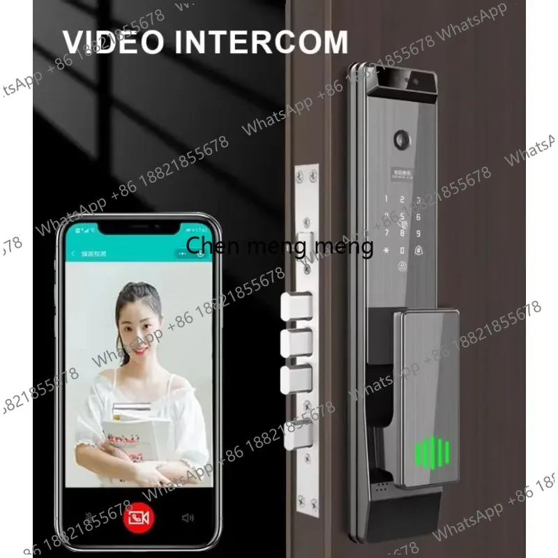 Glomarket Tuya Wifi Door Lock 3D Face Fingerprint Video Intercom Cat Eye Security Automatic Digital Smart Lock