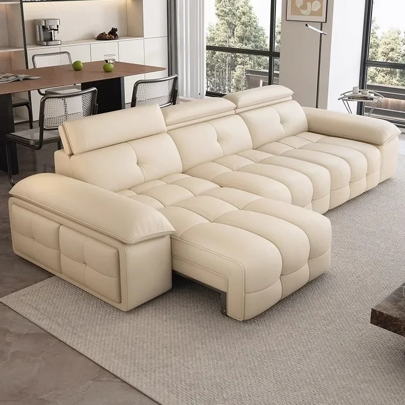 أريكة عملية من جلد البقر من الطبقة الأولى