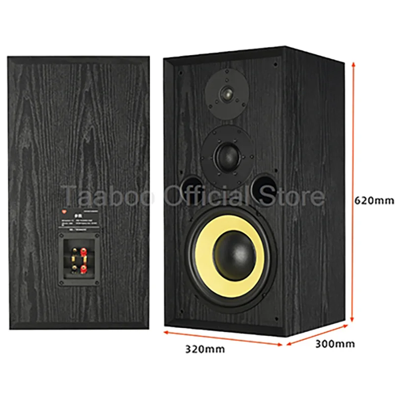 10 Inch High Power  Bookshelf PassiveSpeaker High School Low Three-Way Front Speaker High Fidelity Home Theater Audio Sound Box