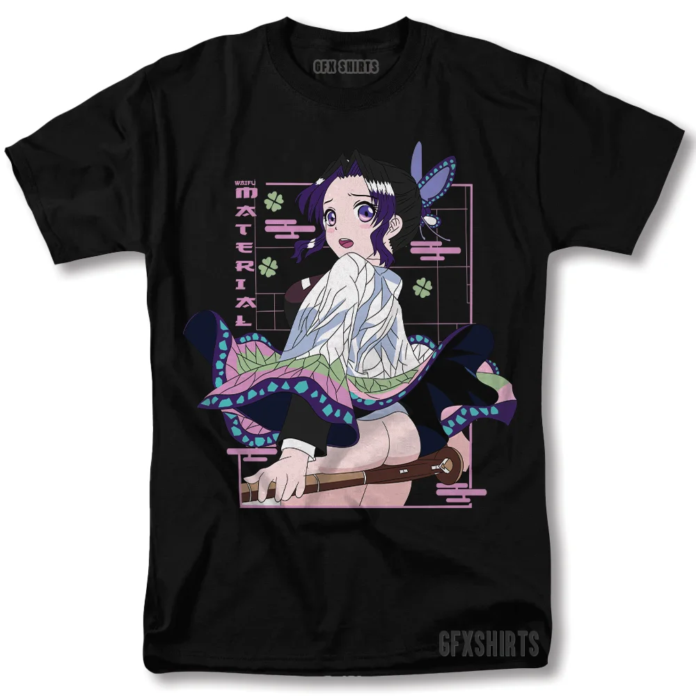 Hentai Anime Shirt Demon Slayer Shinobu Senpai Manga Graphic T-Shirt All Size