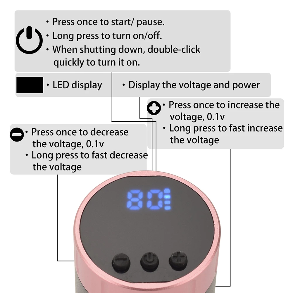 

Digital Voltage Regulator Tattooing LED Adapter Power Stabilizer for Tattoos Machine Durable Aluminum Alloy Shell Power Voltage