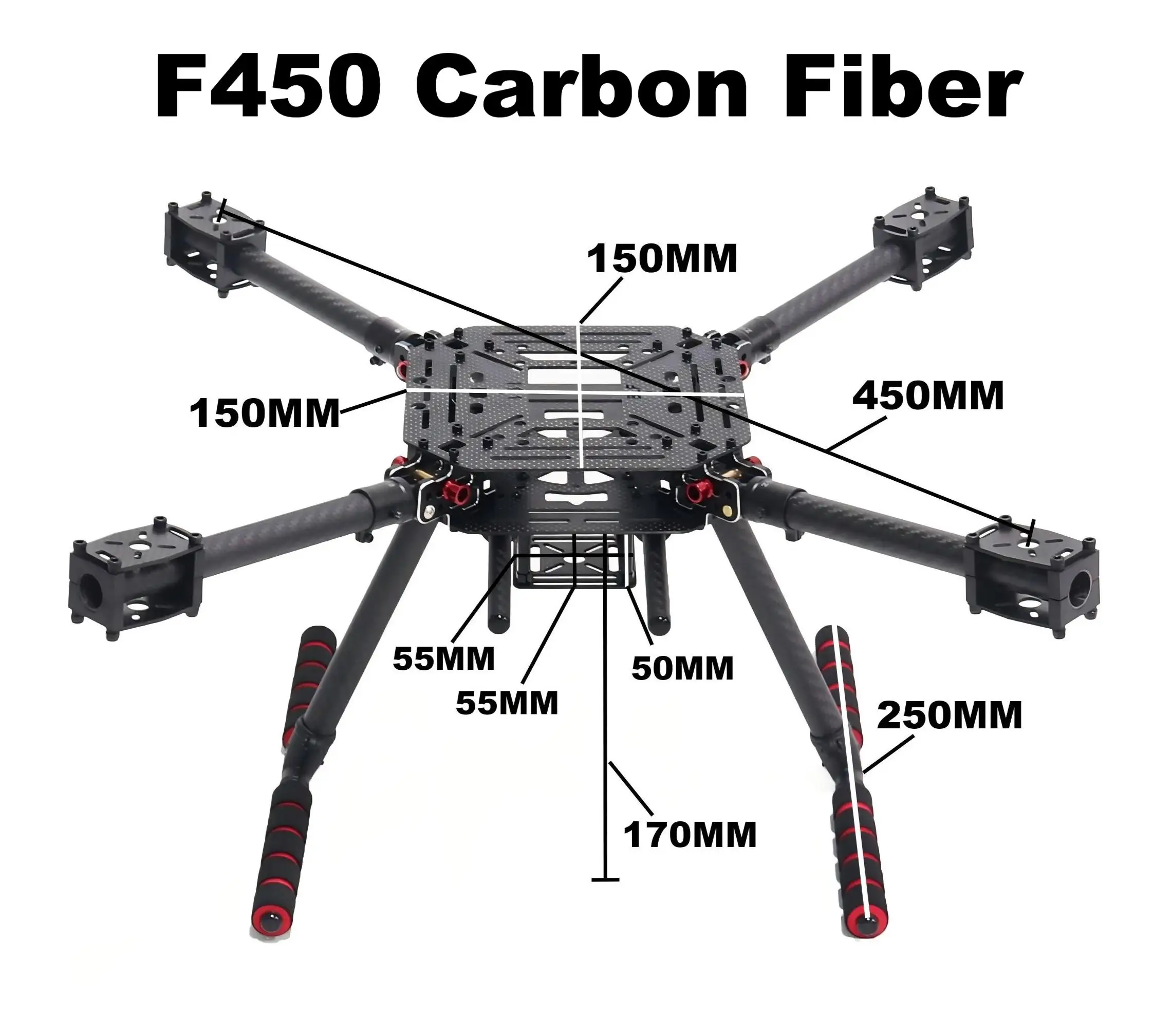 FPV 450 FRAME Wielbasis 4-assige framesteun 2212/2216 motor voor RC Quadcopter Drone