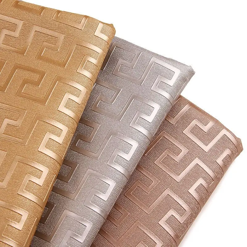 Faux Leather Fabric By The Meter for Upholstery Diy Sofa Covers Sewing Artificial PU Decorative Maze Pattern Waterproof Textile